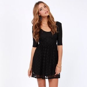 Volcom Black Party lace minidress Bohemian Sexy Cocktail gothic Sz S